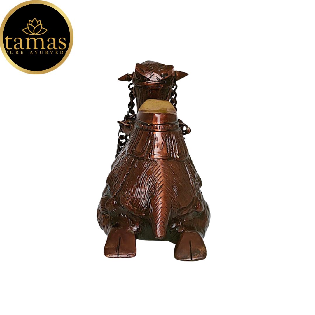 Tamas Brass MohanJodero Elegant Brown Finish Sitting Camel Sculpture (5 x 4 Inches, Brown) (Pack of 1)