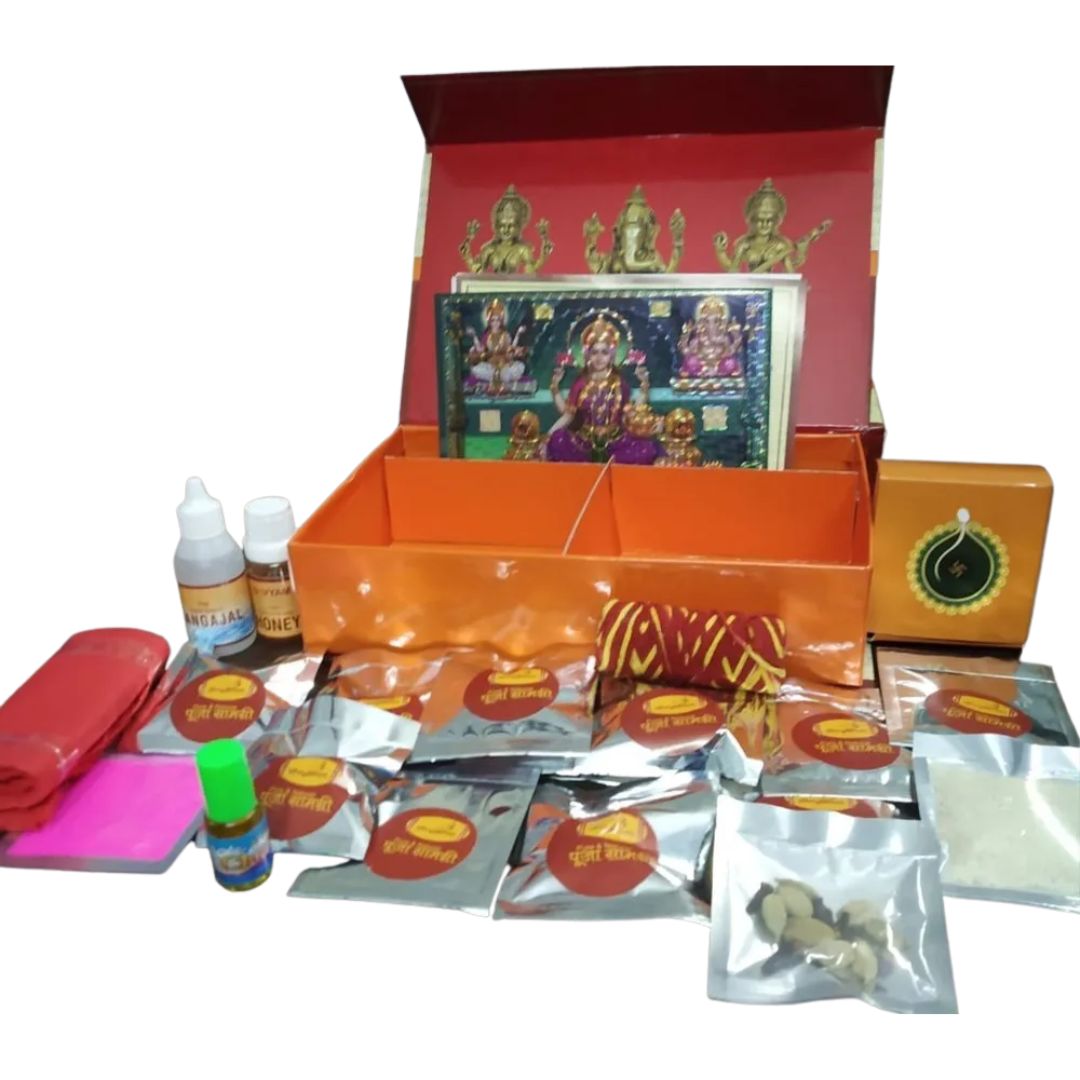 DIVYAM Diwali Puja Box, A set of 29 Puja Essentials.