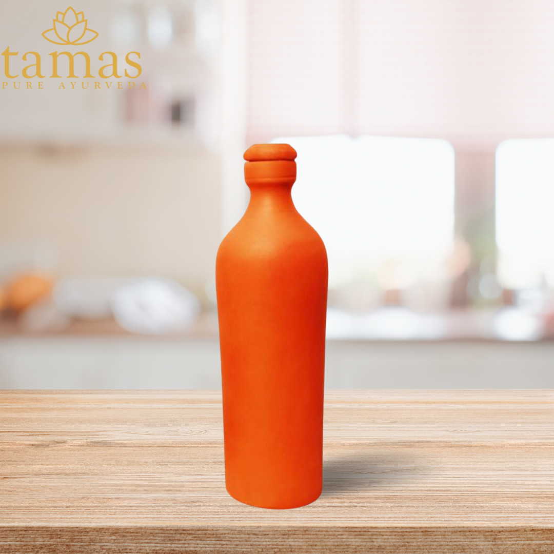 HANDMADE & ECO-FRIENDLY EARTHEN (CLAY/ TERRACOTTA) WATER BOTTLE