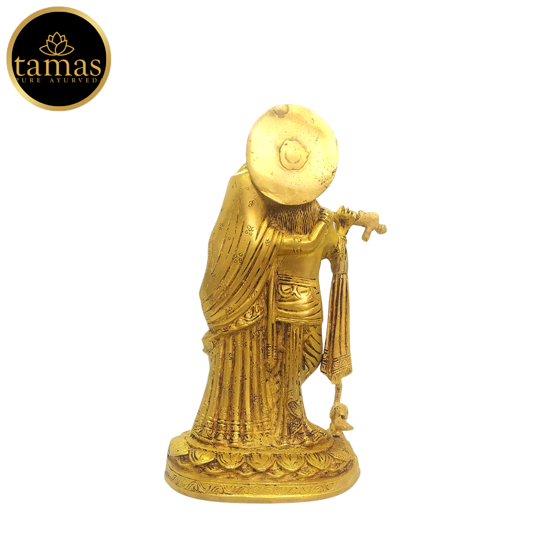 Tamas Brass Radha Krishna / Radha Shyam Statue With Free Premium Gift Box