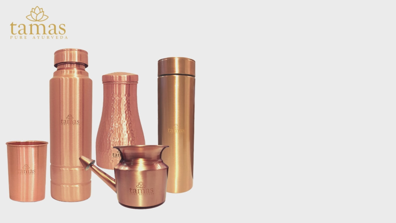 Drinkware Set | Copper Bottle Copper Jug Copper Glasses Printed Design –  Nutristar